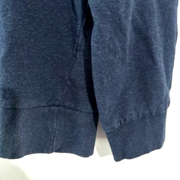 21 Men Navy Sweatshirt With Aztec Print Pocket Long Sleeve Crewneck - Picture 5 of 7